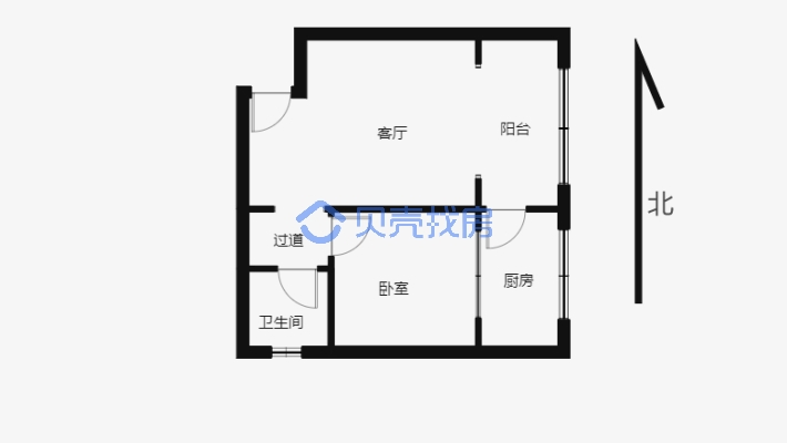 中亚路裕阳小区  1楼 单身公寓出售 锦悦府-户型图