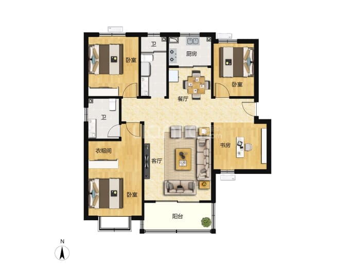 美伦骊园--建面 141m²