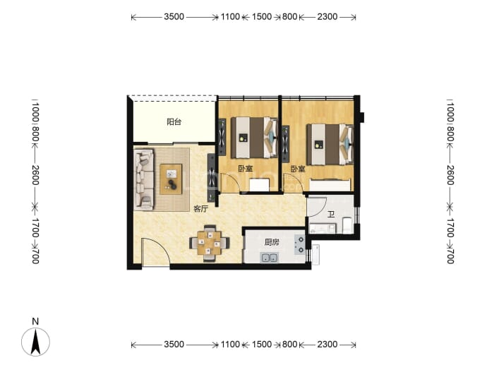 华润置地桃源里花园--建面 113m²