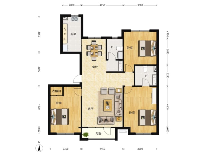 隆晟·高新名邸--建面 130m²