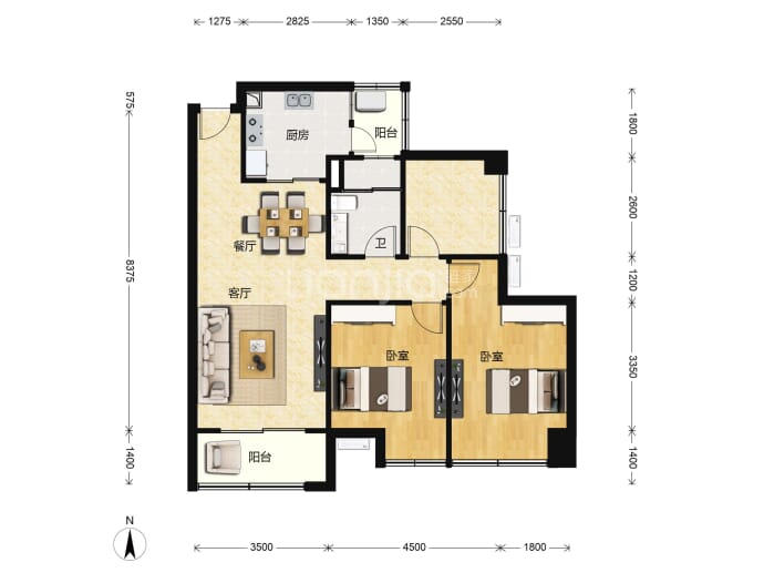 珠水豪庭--建面 89m²