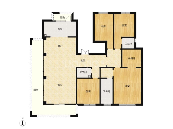 湖光山色--建面 282m²