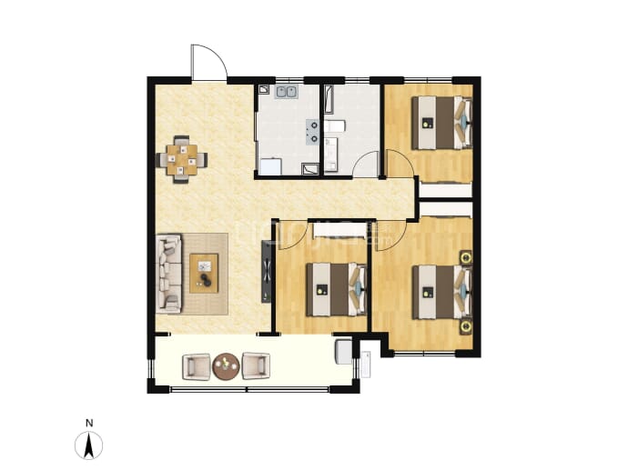 绿城邹城诚园--建面 102m²