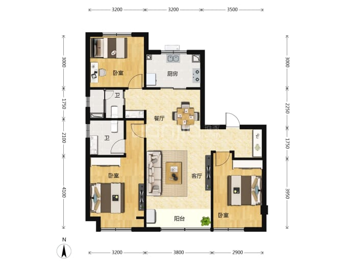 济高绿城春月锦庐--建面 112m²