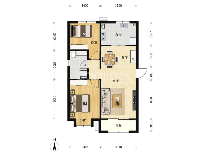 格调榴园--建面 90m²