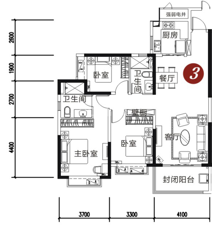 恒大未来城--建面 128.32m²