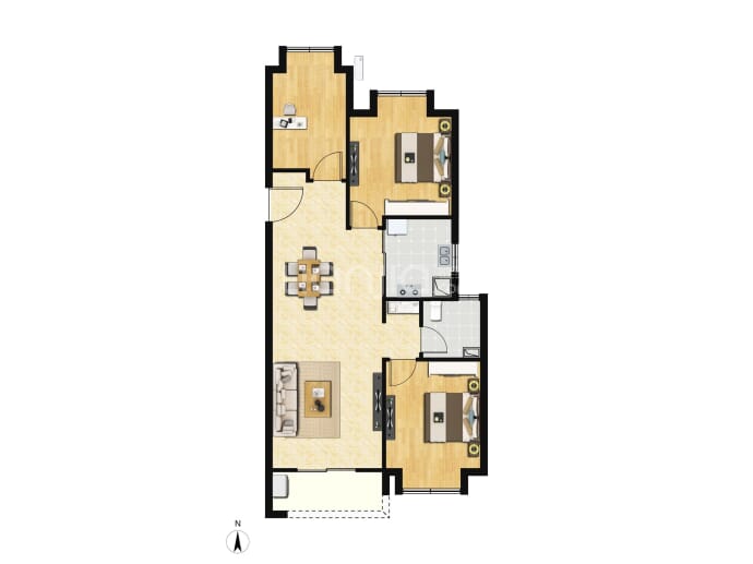 地铁时代云上城--建面 103m²