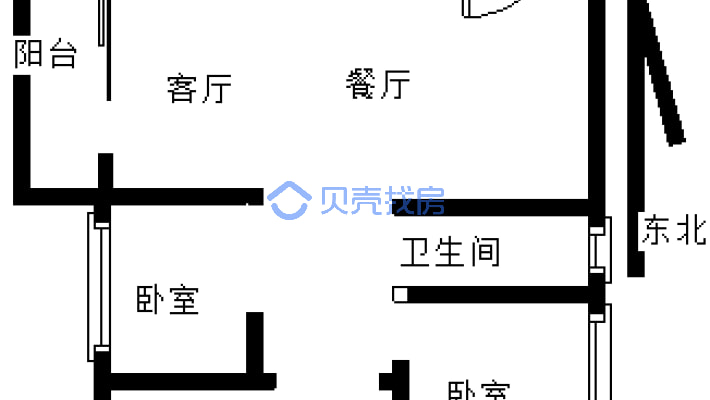 三江国际 117㎡大三室 看江 阳台大 银行无贷款 现房-户型图