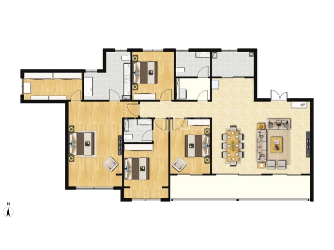 中信泰富玖著4室2厅3卫户型图