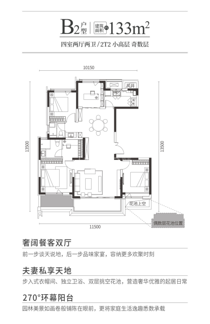 泰发祥和悦雅境--建面 133m²