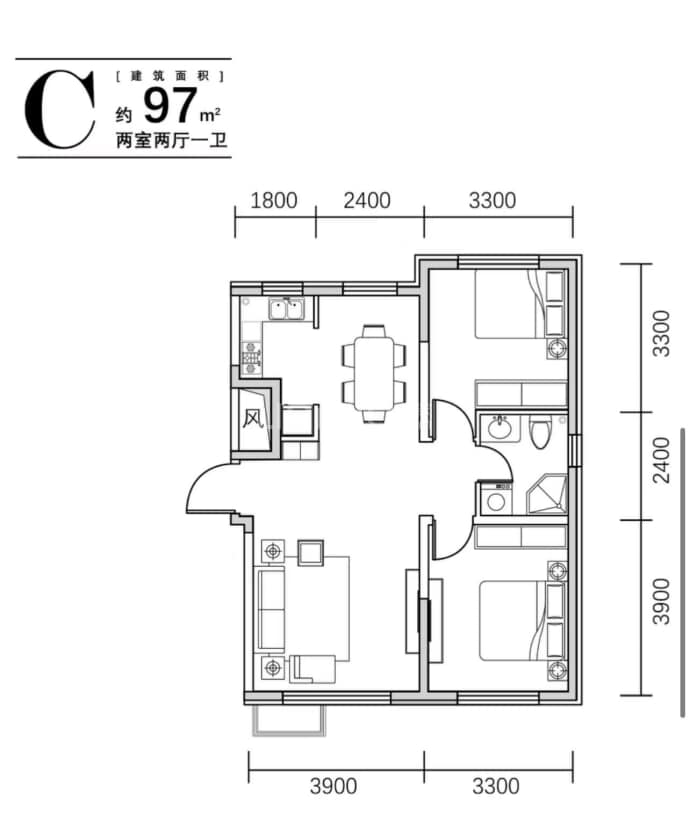 金汇一品--建面 97m²