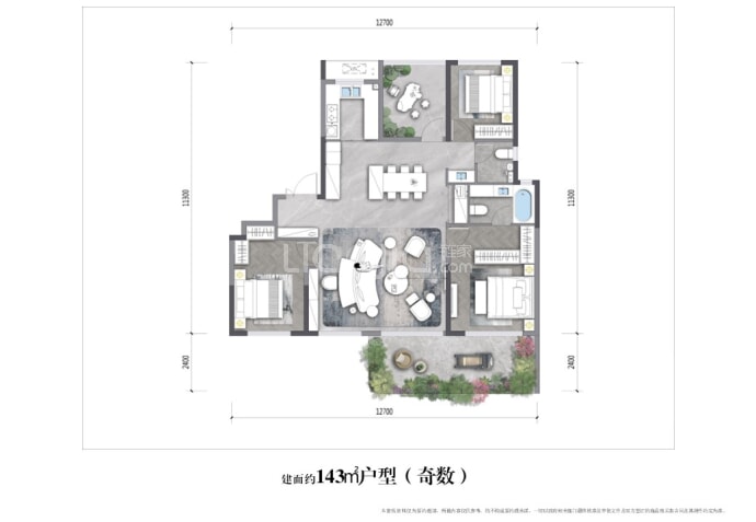 能建长誉府--建面 143m²