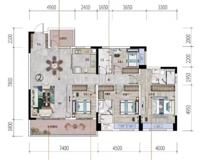 翔顺筠州花园三区--建面 157m²