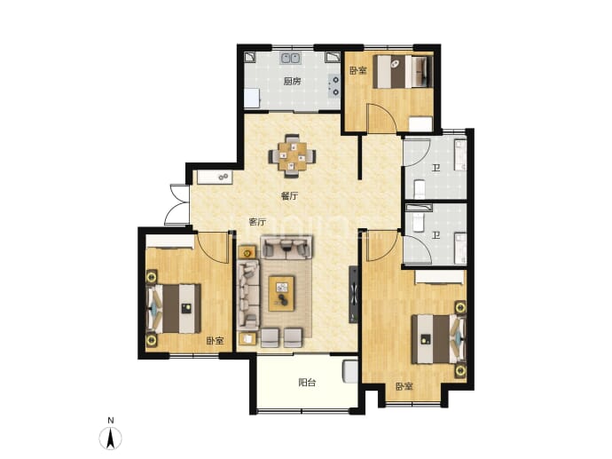 华誉云著府--建面 105m²