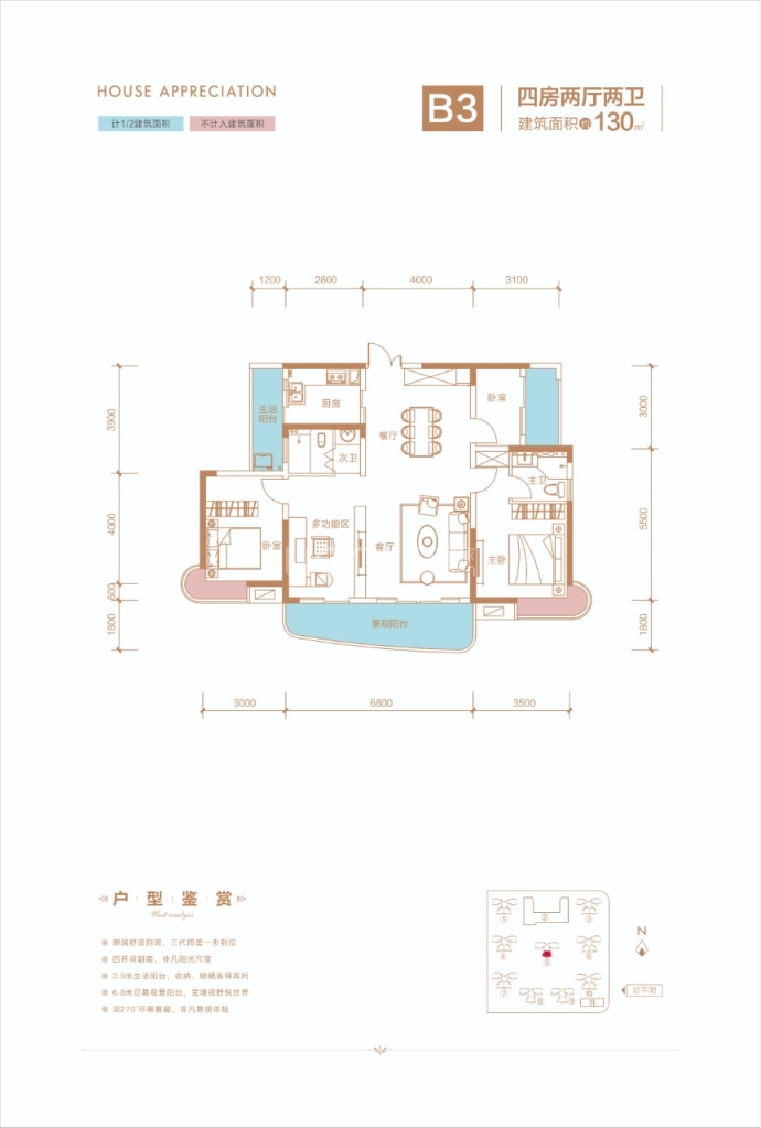 锦绣三润城--建面 130m²