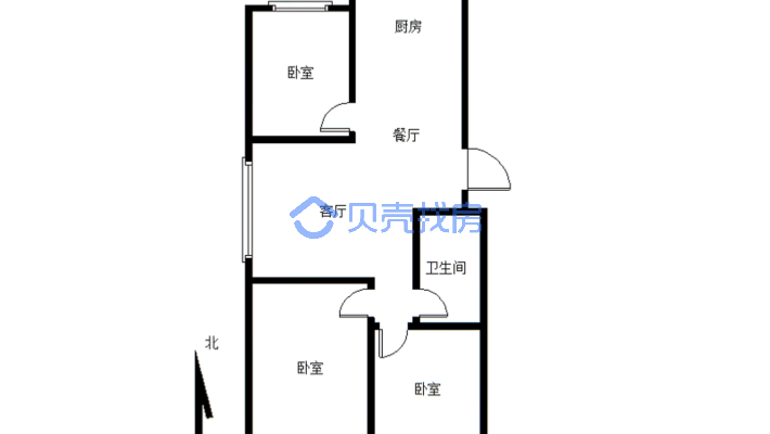 航安金和城   东边户    三室格局-户型图