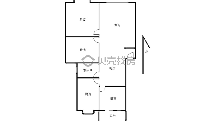 河提边，现浇房，视野好，业主诚心出售-户型图