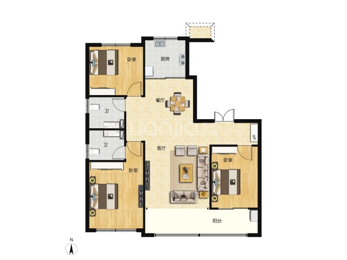 天泰华府--建面 130.54m²