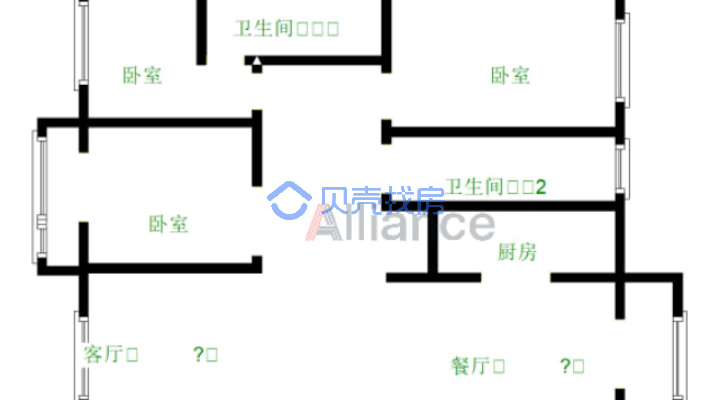 上海人家三房两厅，交通便利，小区环境干净舒适-户型图