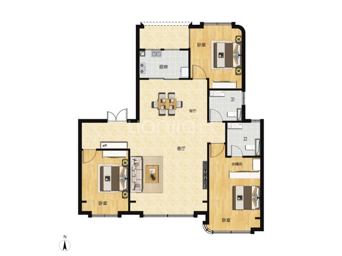 中冶德贤云顶--建面 133m²