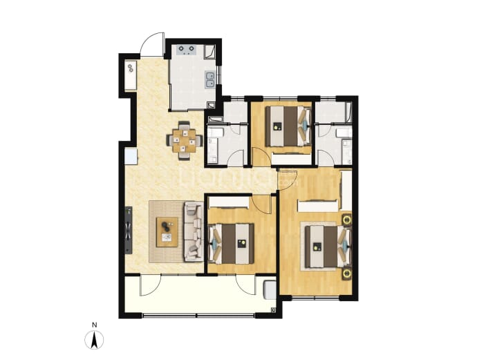 君一金茂· 云谷金茂府--建面 115m²