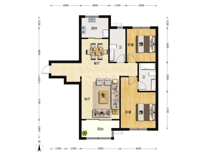 尚宾城--建面 113.86m²