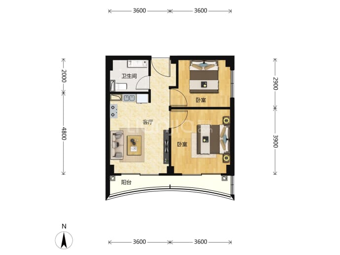 三亚星港--建面 69.56m²