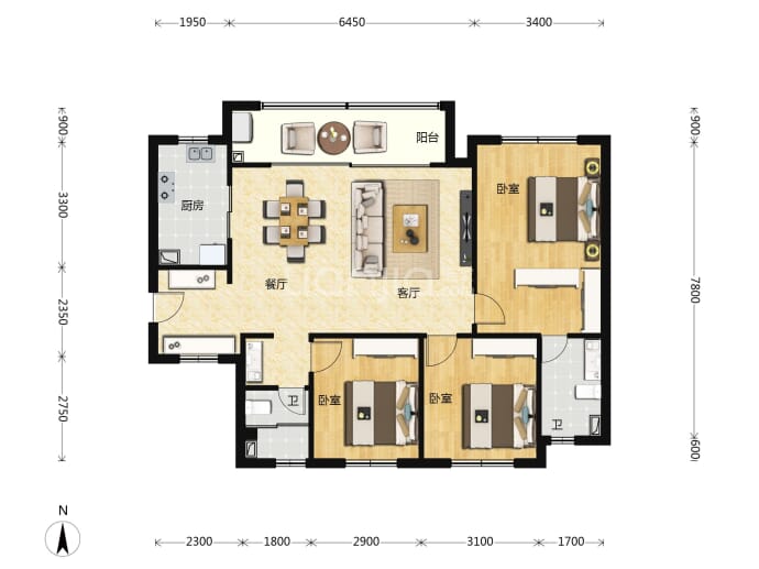 电建·云岩赋--建面 110m²