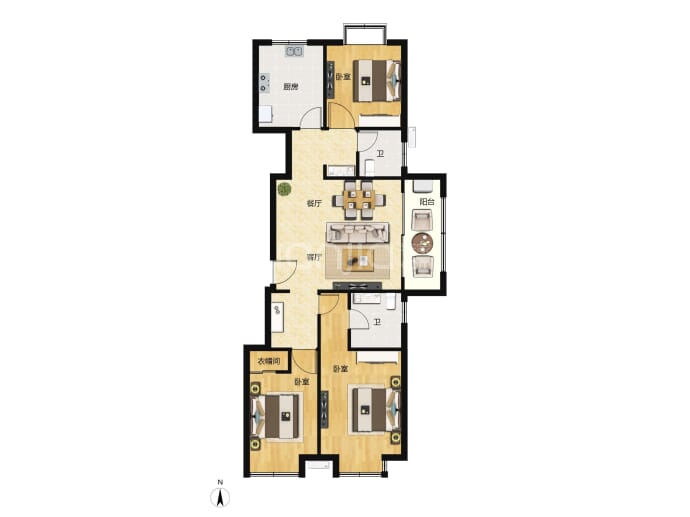 荣景苑--建面 104.5m²