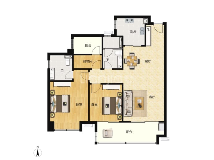 弘阳德商昕悦府--建面 95m²