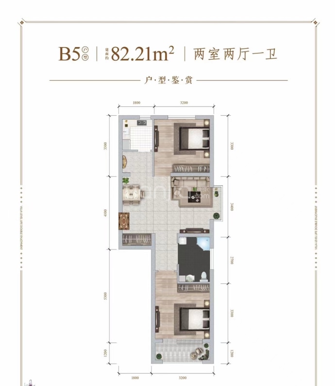 中国航天揽月湾--建面 82.21m²