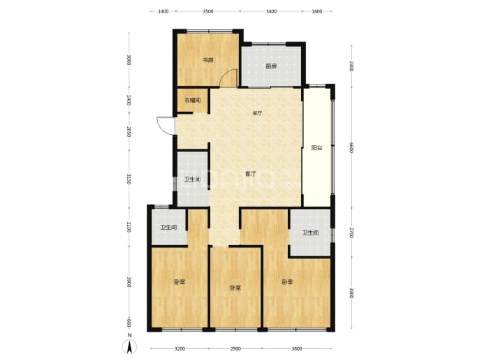 揽晖美寓--建面 165m²