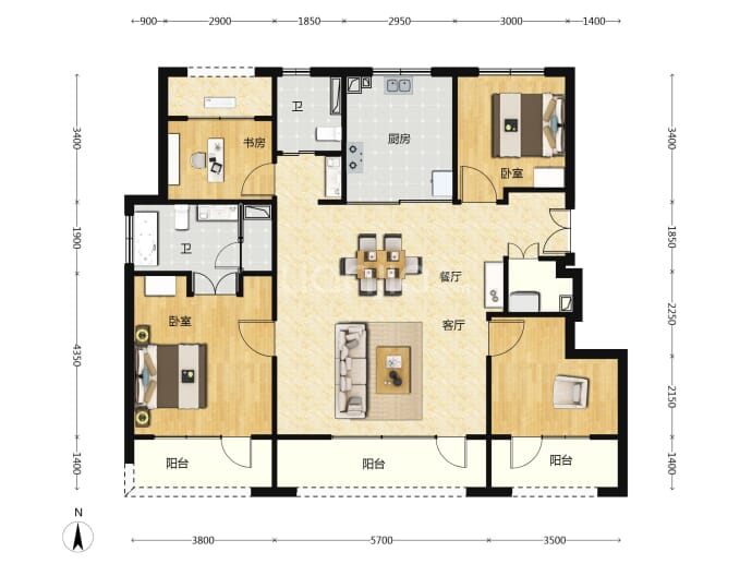 嘉棠雅序--建面 139m²