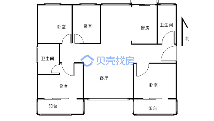 中间楼层4室180平，有证满二，产权清晰可贷款带车位-户型图