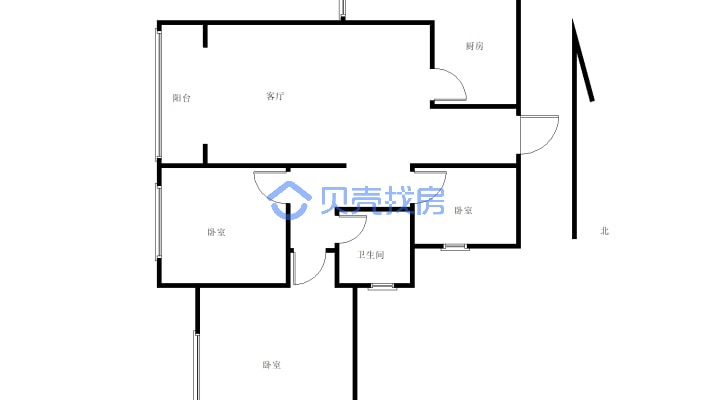 恒信上海城， 5楼 3室2厅1卫带产权车位，急卖，-户型图