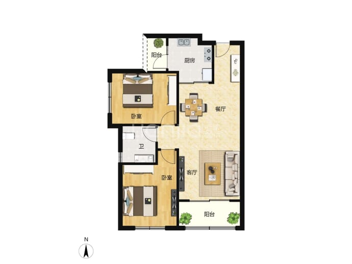 惠阳振业城--建面 79.08m²