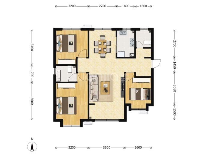 荣盛锦绣前程--建面 109m²