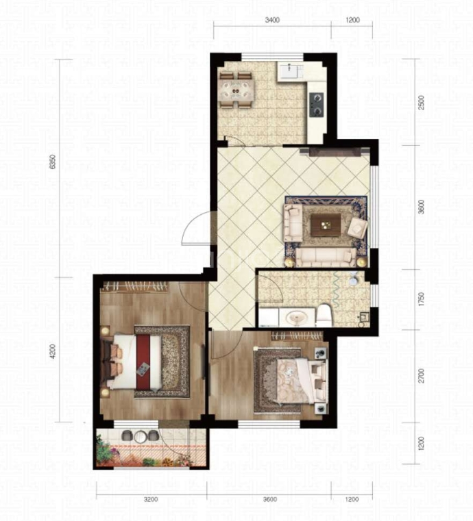 学子园--建面 77.49m²