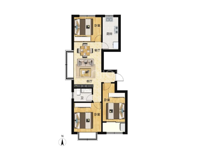 欣泰天佑府--建面 114m²