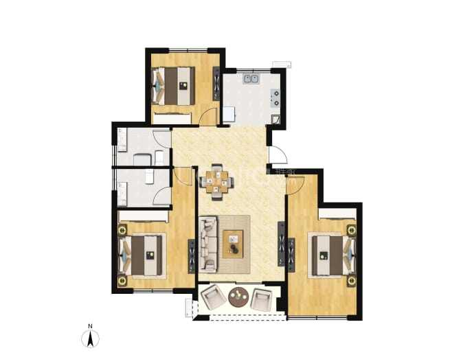 蓝城锦绣·桃李春风--建面 121m²