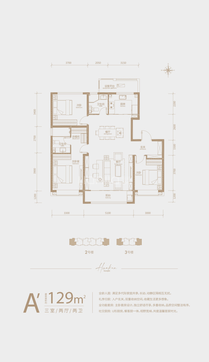 华勘鈺府--建面 129m²