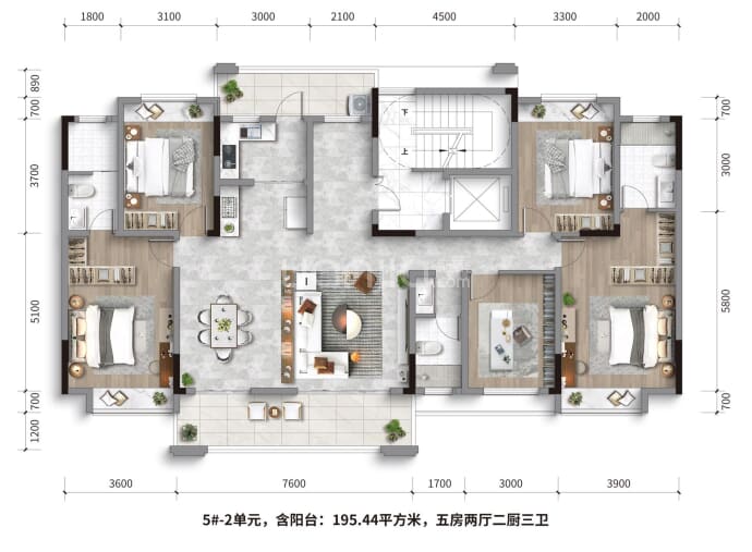 漓江阳光--建面 195.44m²