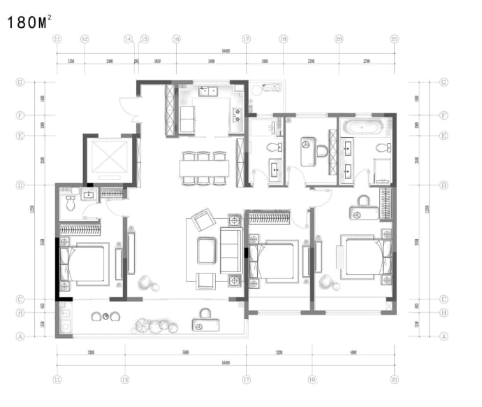 中海·铂隽--建面 180m²