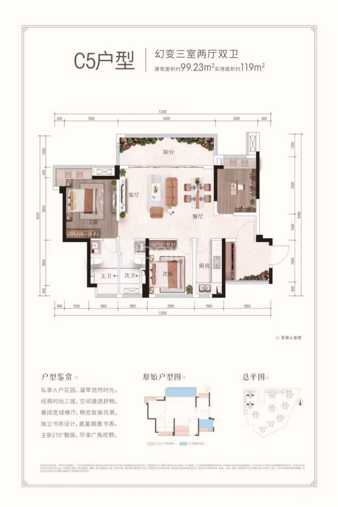 深业北岸--建面 99.23m²