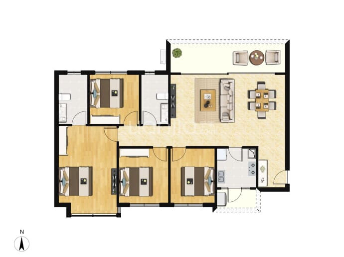 九联明信至善雅居--建面 133m²