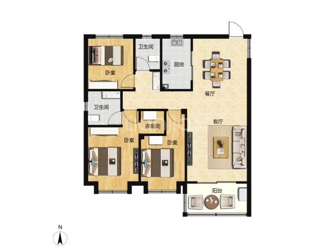 龙翔江东华府--建面 133m²