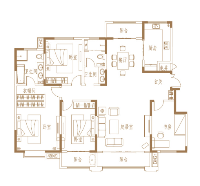 西江华府--建面 200m²