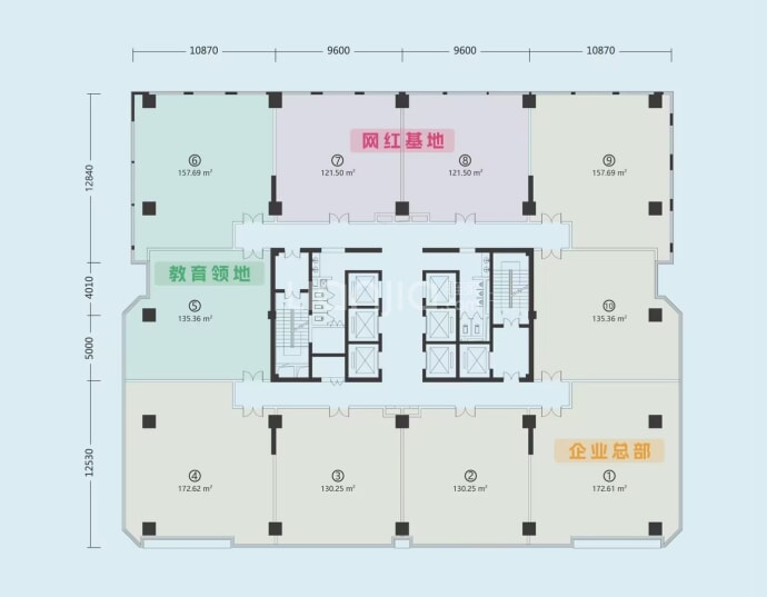 西美花街大厦--建面 1500m²