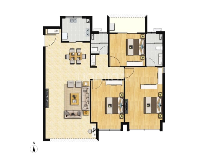 栖辰雅苑--建面 126m²