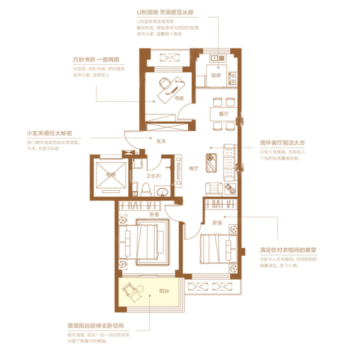 都市枫景--建面 91m²